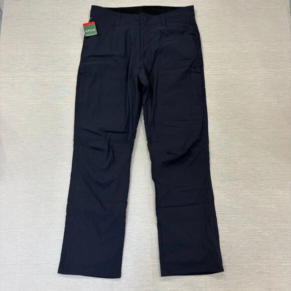 Orvis Fleece Lined Tech Pants Mens 34 x 32 Black Water Repellent Insulated - Picture 3 of 15